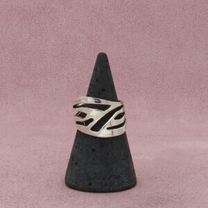 cellini sterling silver vintage open work band ring size 6